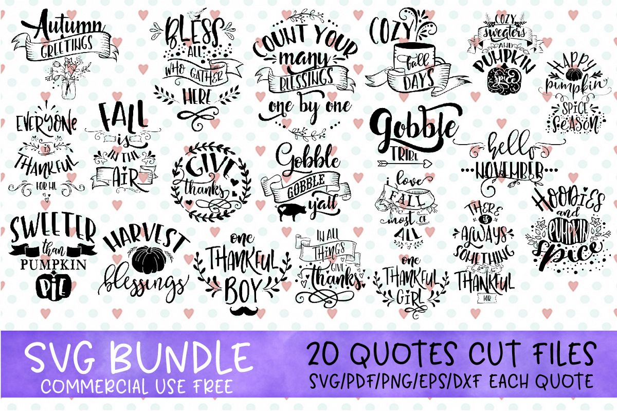 Thanksgiving bundle vol 2 svg Gobble SVG Pumpkins svg Turkey example image 1