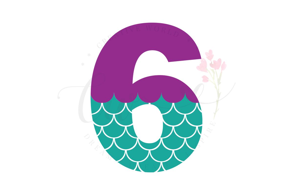 My 6th Birthday Mermaid SVG | Mermaid Birthday Girl svg example image 1