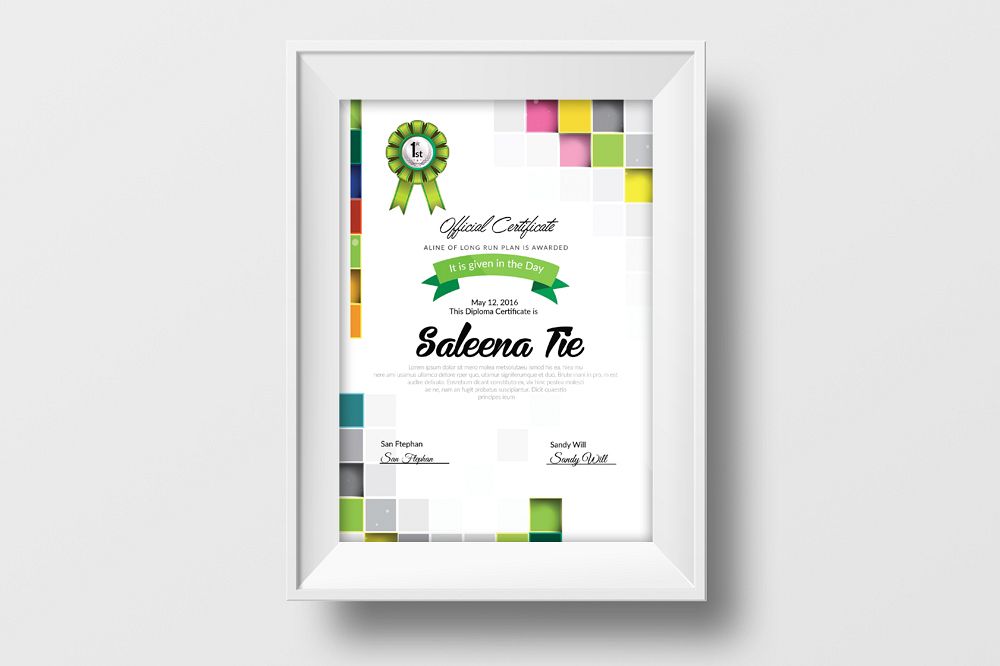 Clean Diploma Certificate Template example image 1