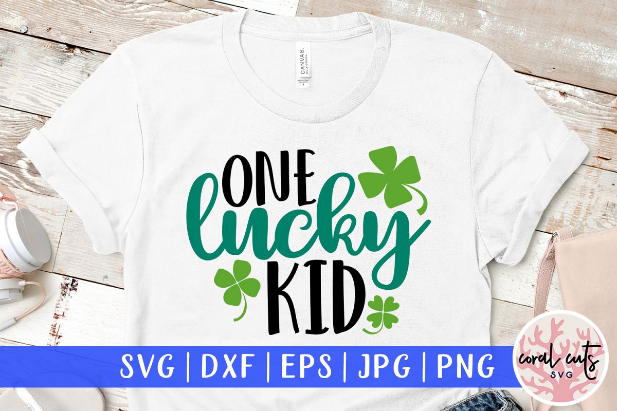 One Lucky Kid - St. Patrick's Day SVG EPS DXF PNG example image 1
