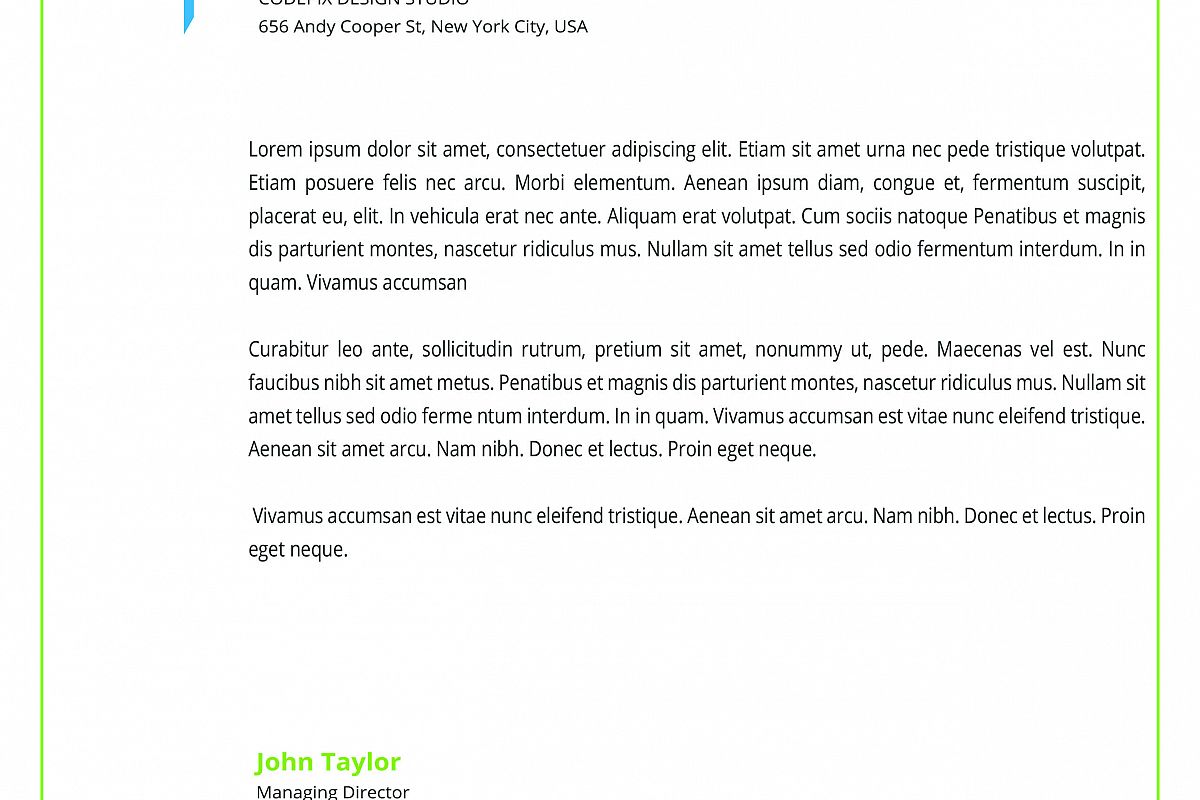 Letterhead example image 1