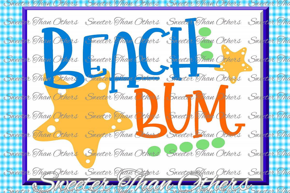 Beach Svg Beach bum svg, Beach pattern, Summer Dxf example image 1