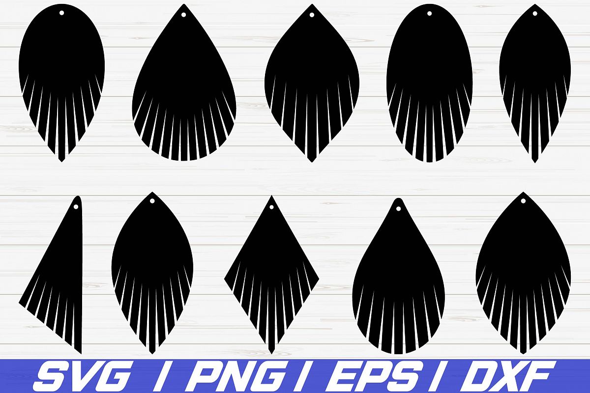Fringe Earring SVG/ leather earring jewelry/ laser cut file