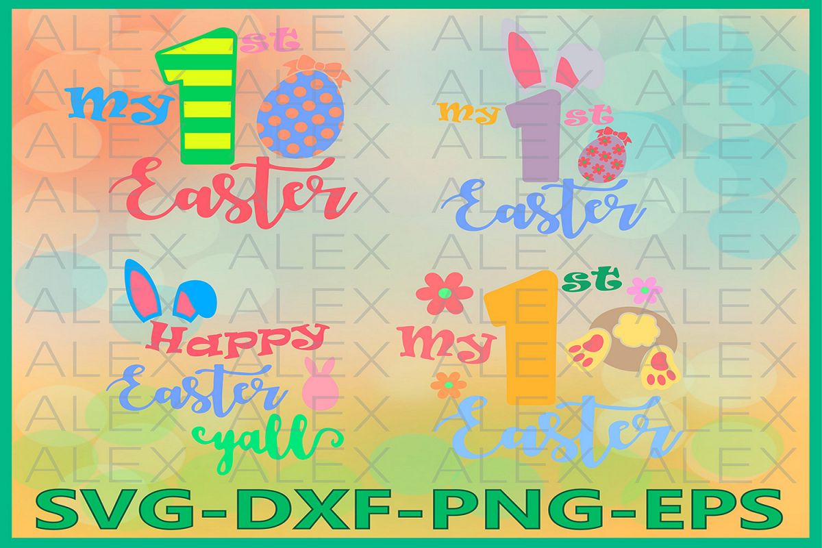 My First Easter Svg, Bunny Svg, Easter SVG, My 1st Easter example image 1