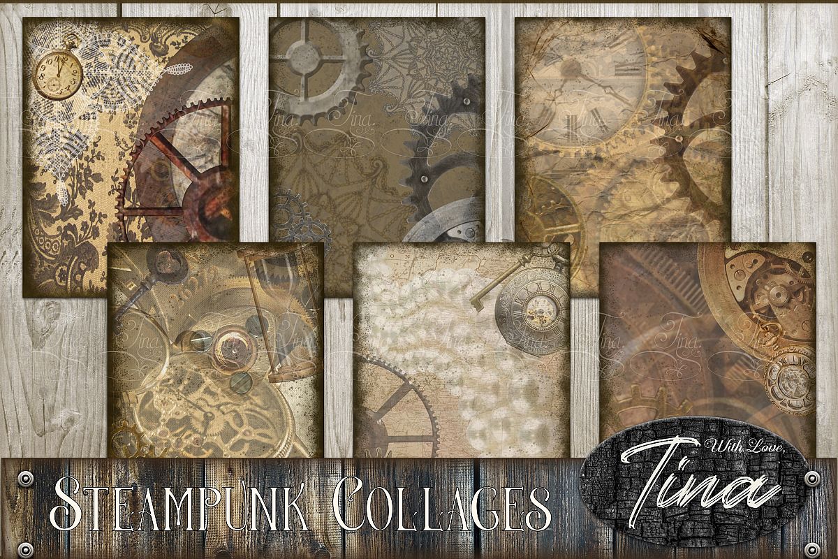 STEAMPUNK PRESTIGE Collage Scrapbook Artwork 091618SP1 example image 1