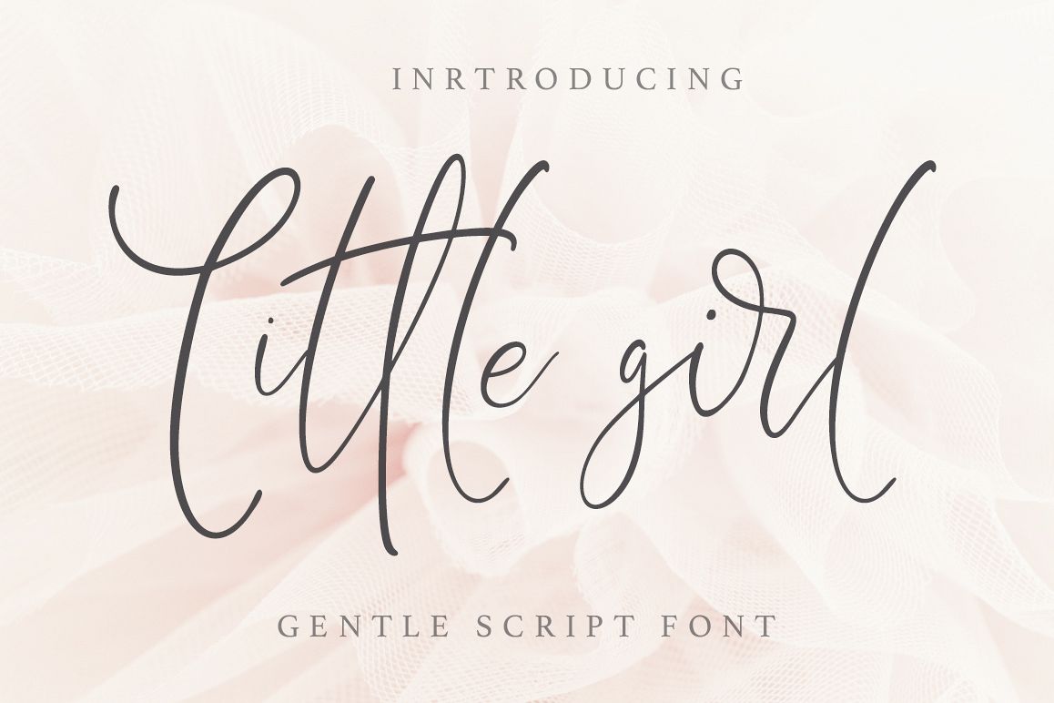 Little Girl. Gentle Script Font. example image 1
