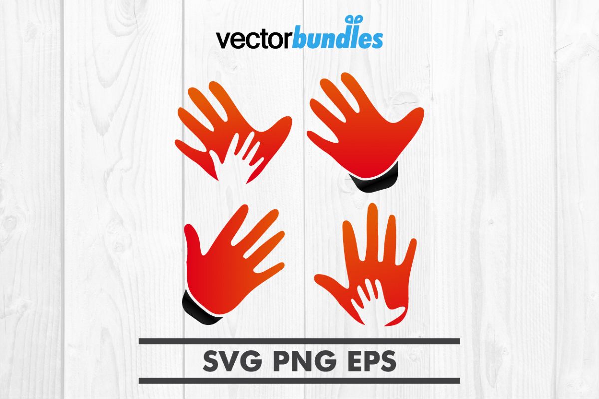 Palm hand clip art svg example image 1