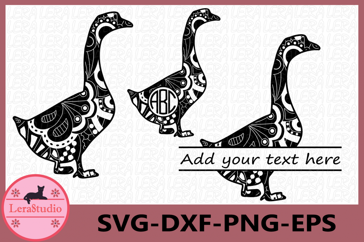 Goose SVG, Zentangle Goose Svg, Farm svg, Goose SVG, Vector example image 1