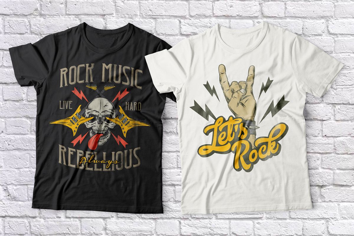 Rock Music T-shirts set example image 1
