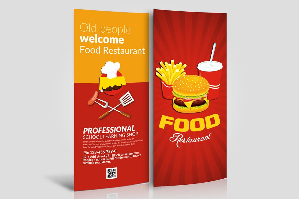 Food Menu Rack Card Template example image 1