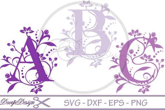 Florisch Monogram Letters SVG example image 1