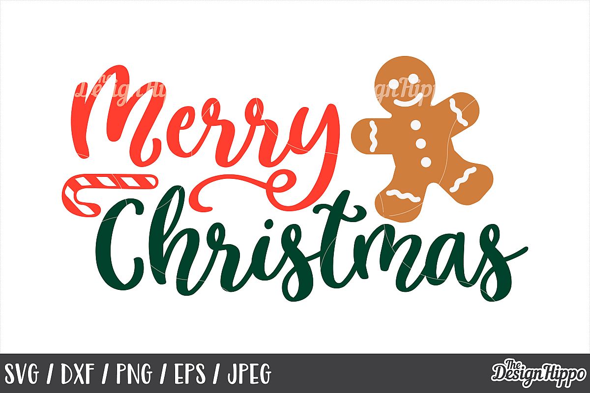 Merry Christmas SVG, Gingerbread, Candy, DXF, PNG, Cut Files