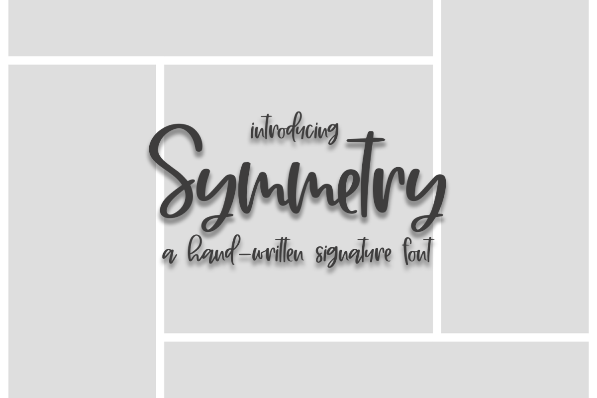 Symmetry - A Hand-Written Signature Font example image 1