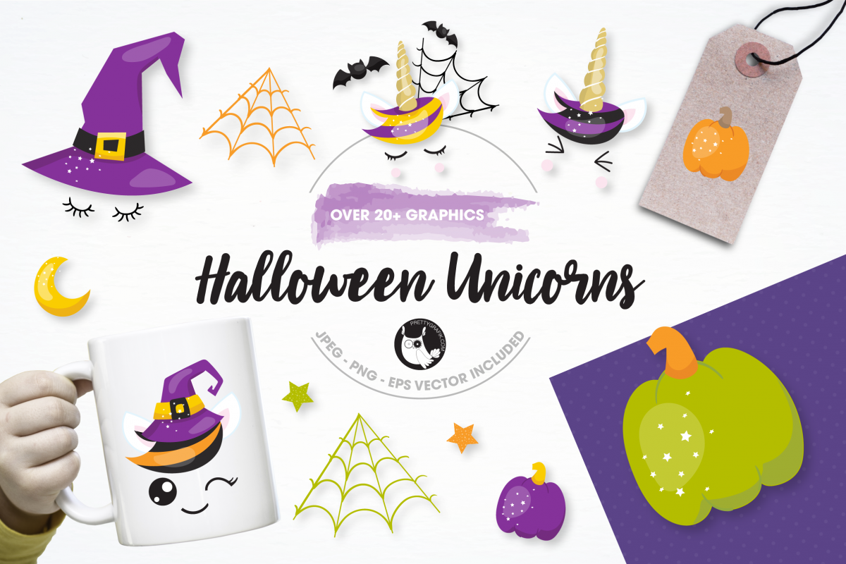 Halloween unicorns graphics and illustrations example image 1
