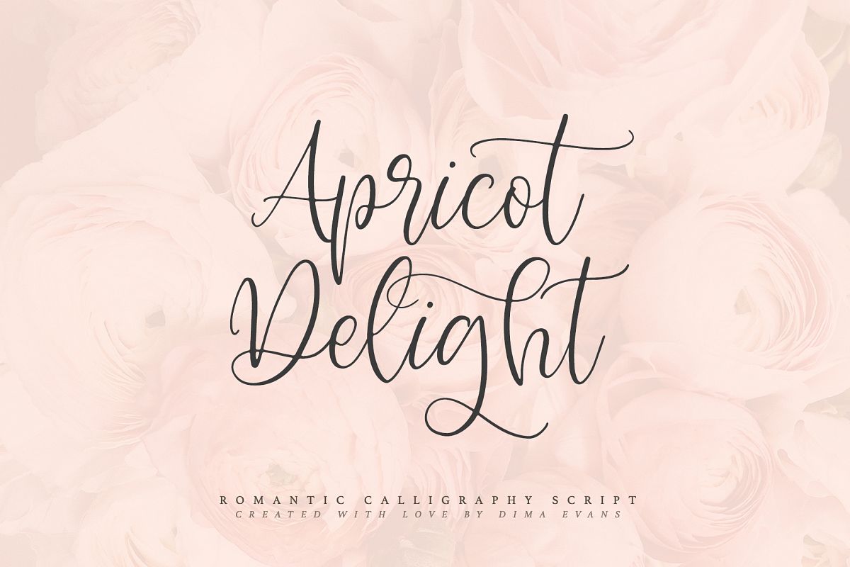 Apricot Delight | Romantic Script example image 1