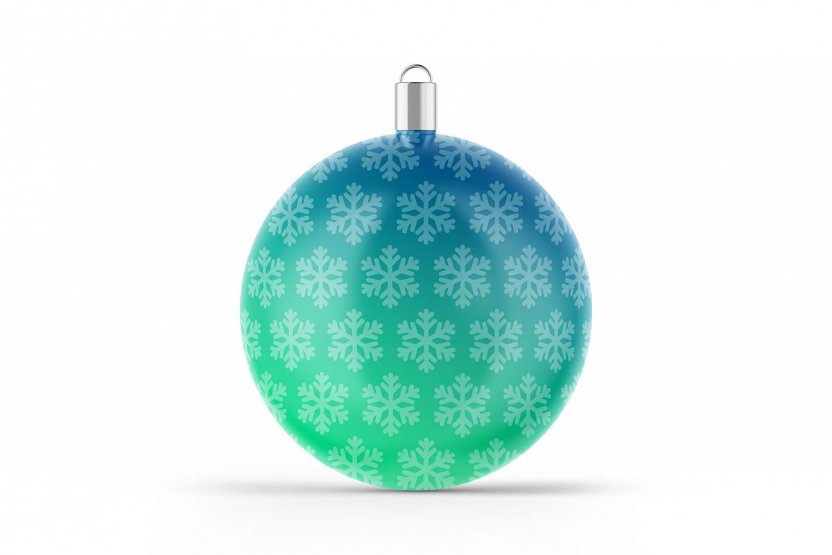 Matte Christmas Ball Mockup example image 1