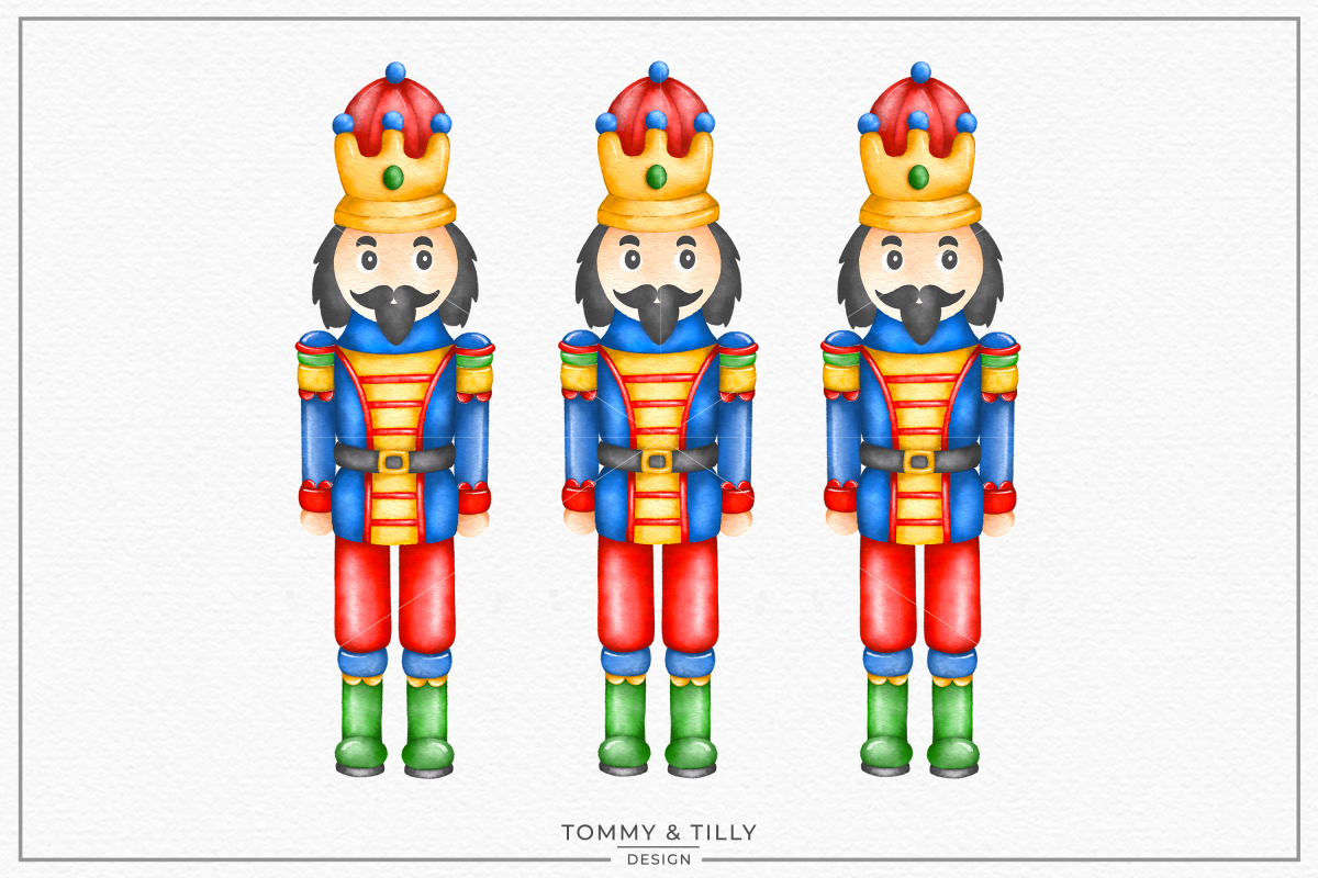 Watercolour Nutcracker - Sublimation PNG Clipart example image 1