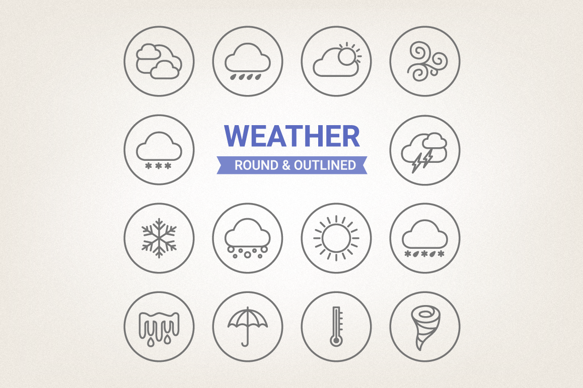 Circle Weather Icons example image 1