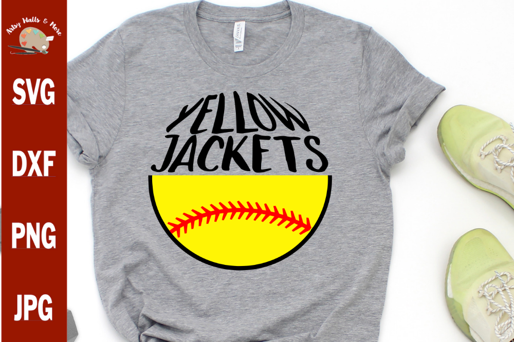 Yellow jackets softball svg softball mom jackets baseball