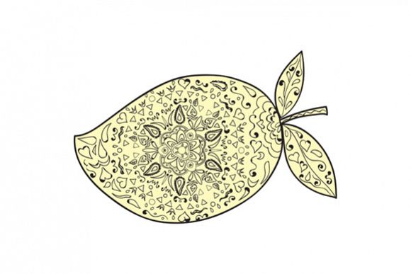 Juicy Mango Fruit Mandala example image 1