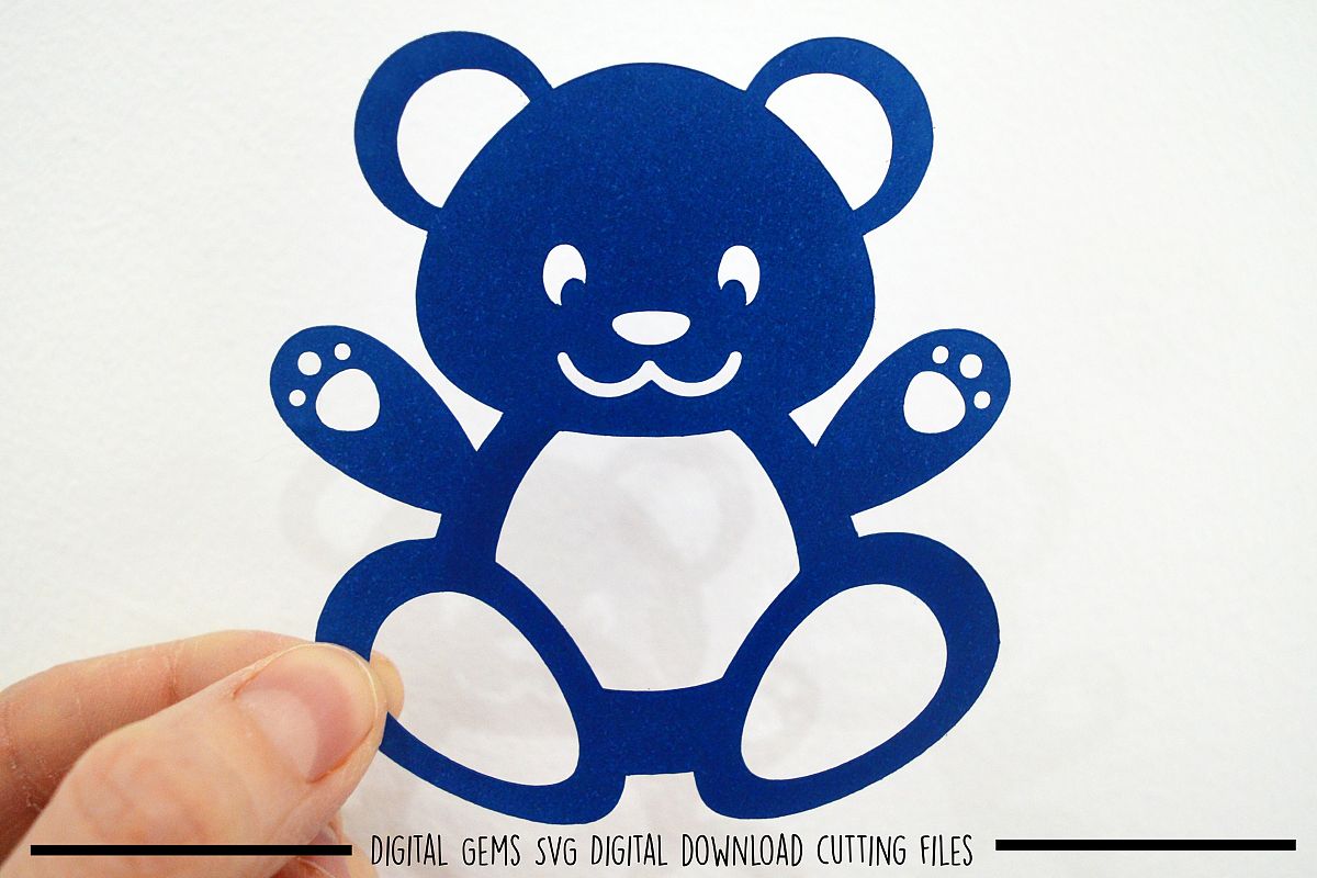 Bear paper cut SVG / DXF / EPS files example image 1