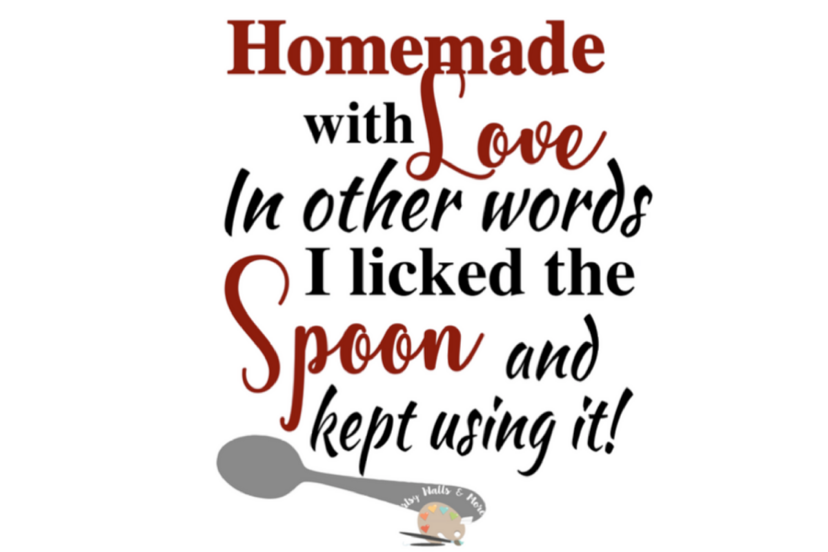Homemade with love svg funny baking cooking svg file