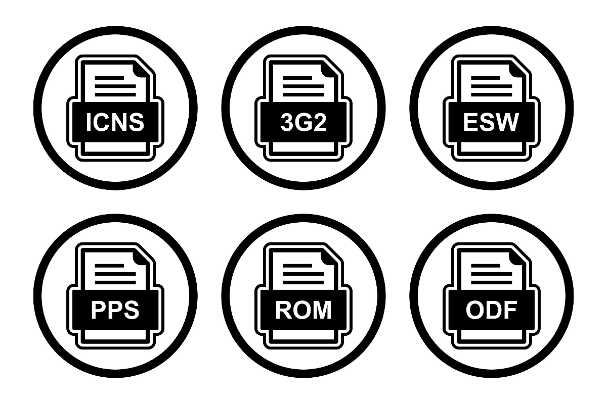 Set Of File Formats Icons example image 1