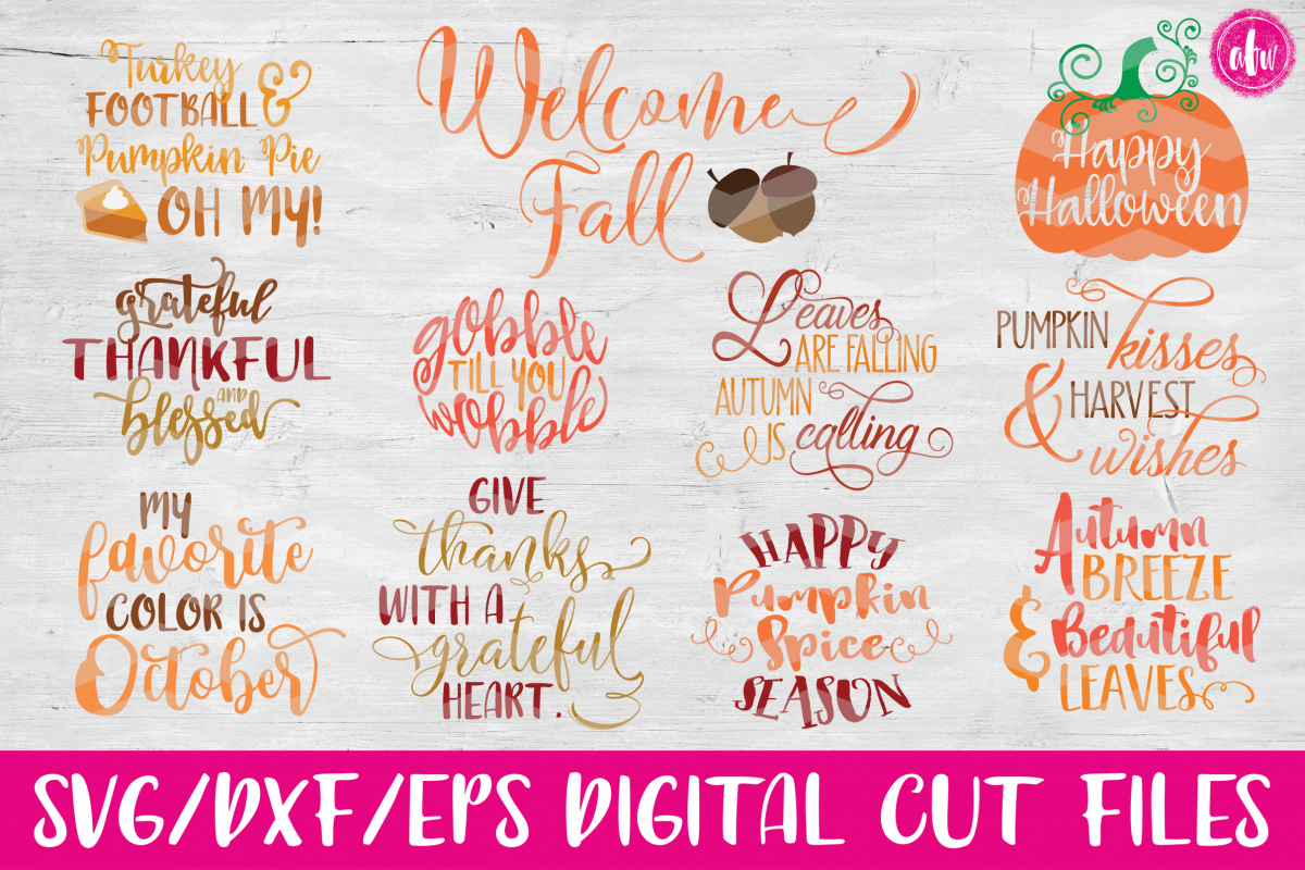 Download Fall Bundle - SVG, DXF, EPS Cut Files (30824) | SVGs ...
