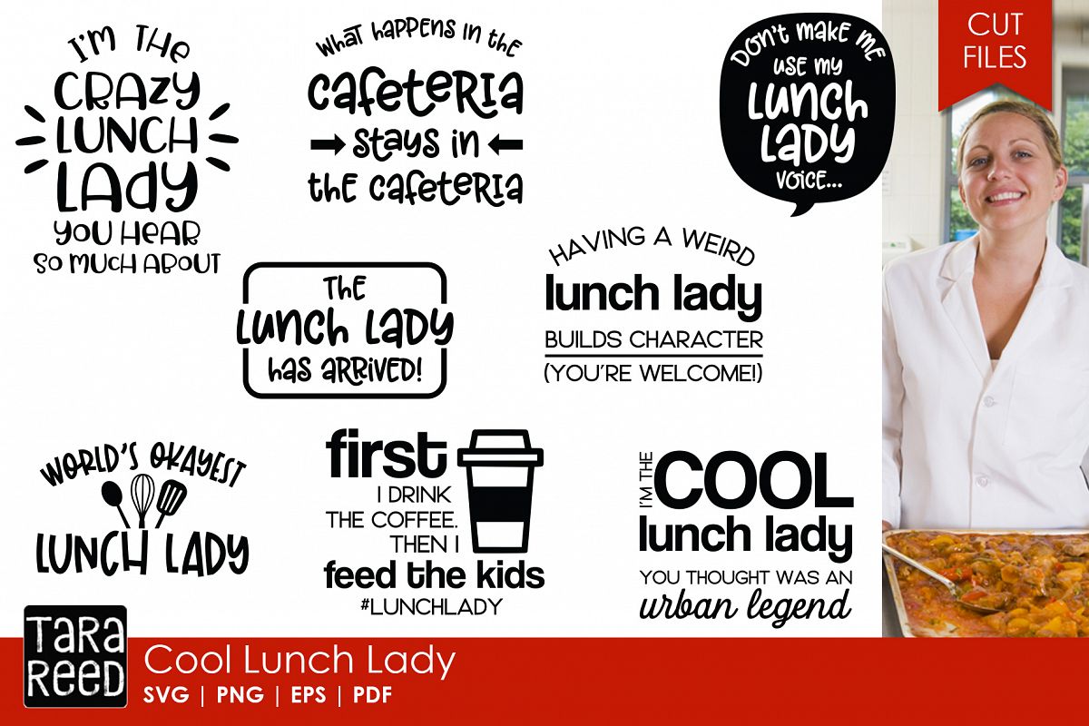 Download Lunch Lady SVG and Cut Files for Crafters (216559) | Cut ...