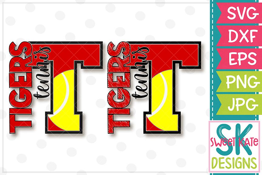 T Tigers Tennis SVG DXF EPS PNG JPG example image 1