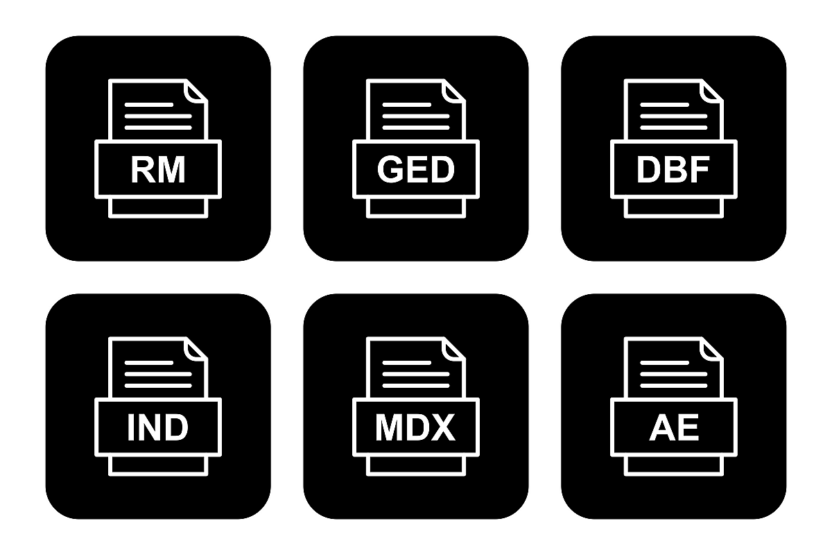 Set Of File Formats Icons example image 1