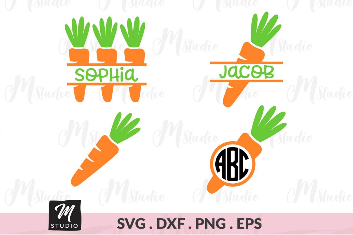 Carrot Monogram svg. example image 1