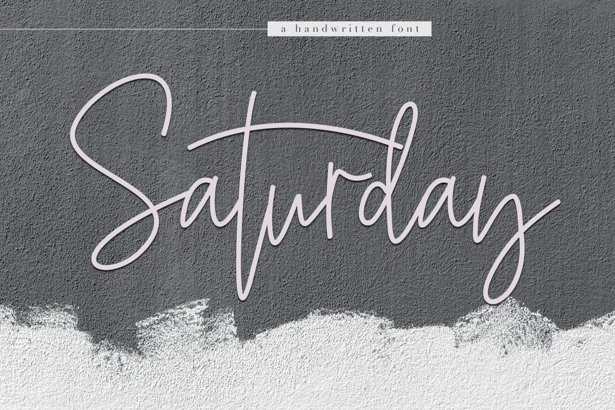 Saturday - Signature Script Font example image 1