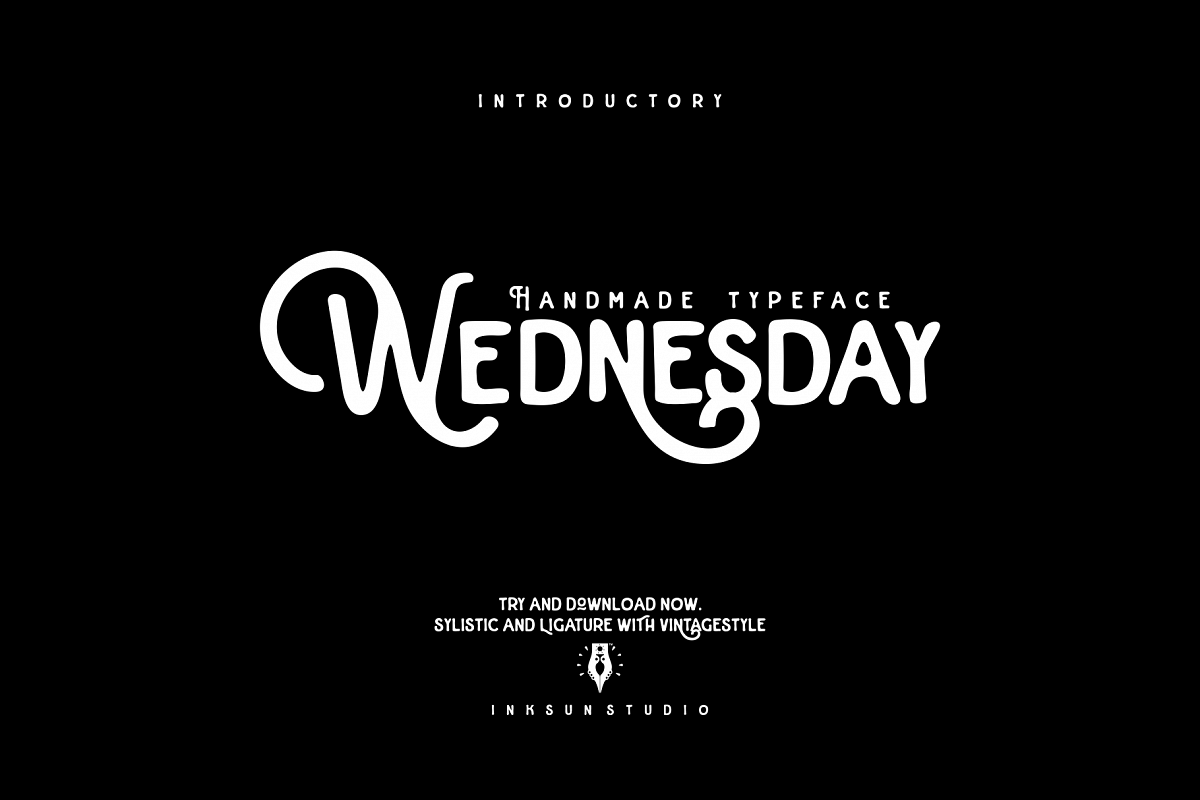 Wednesday Typeface example image 1