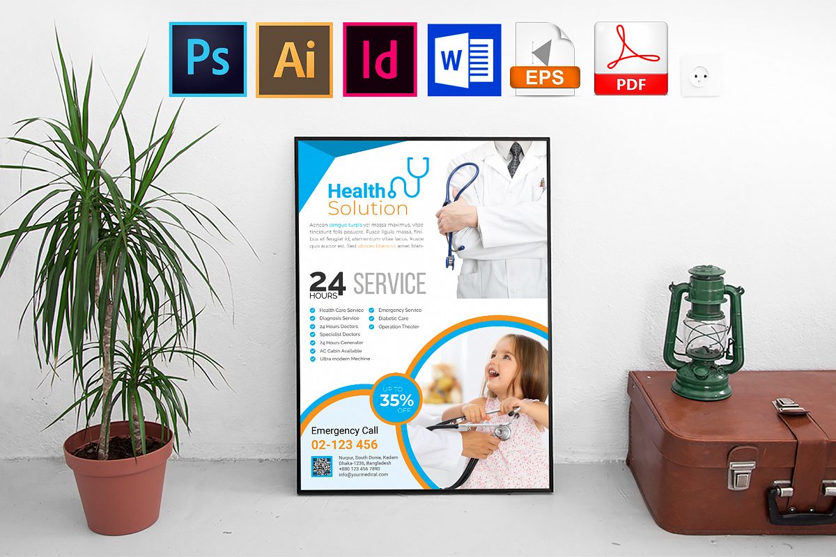 Poster | Doctor & Medical Flyer Vol-03 example image 1