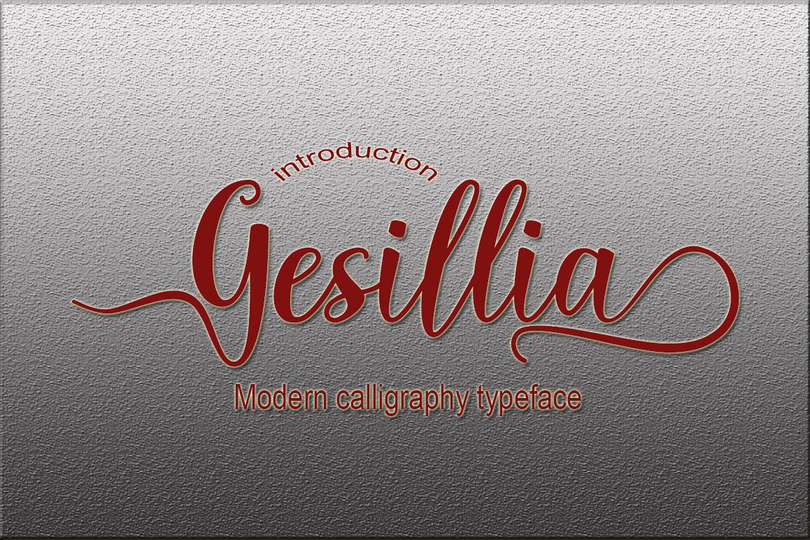 Gesillia Script Font example image 1