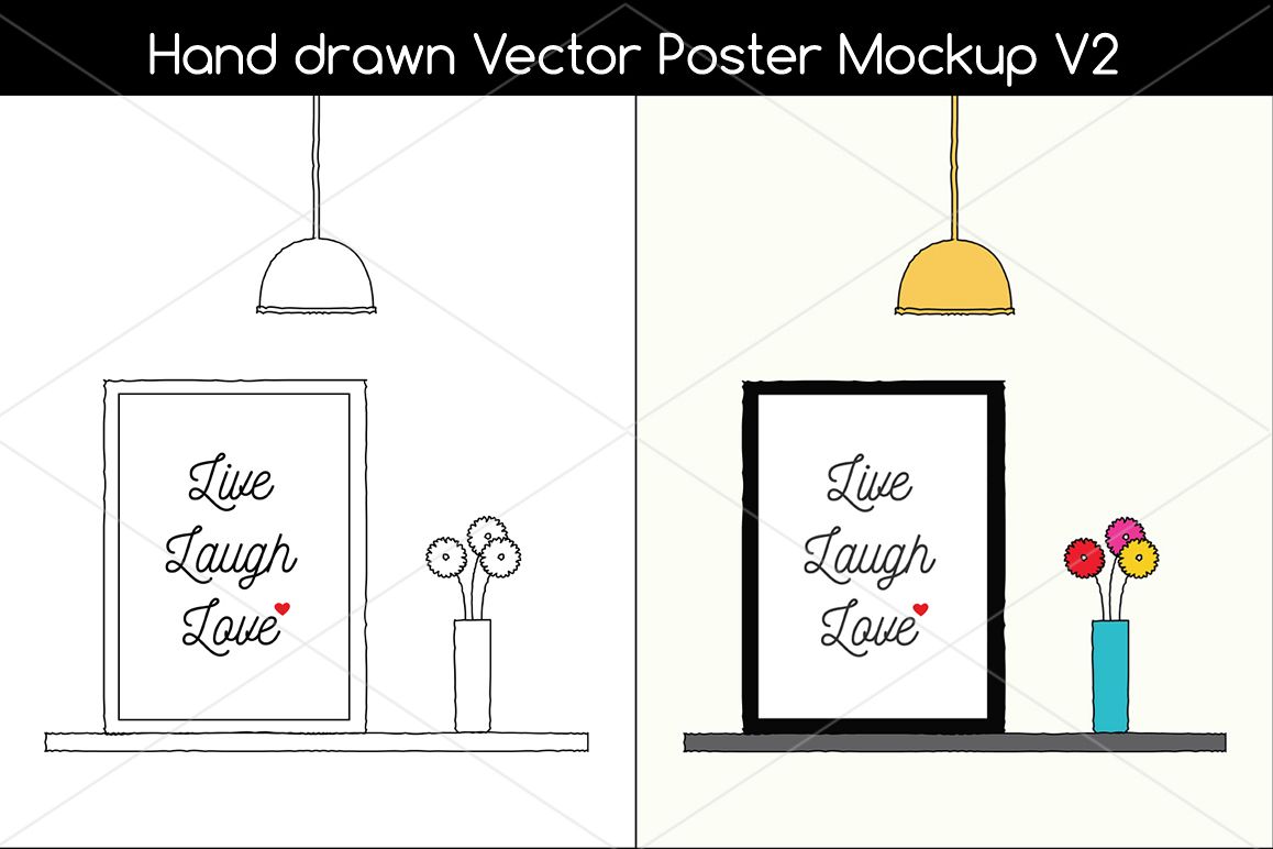 Hand Drawn Poster Mockup v2 example image