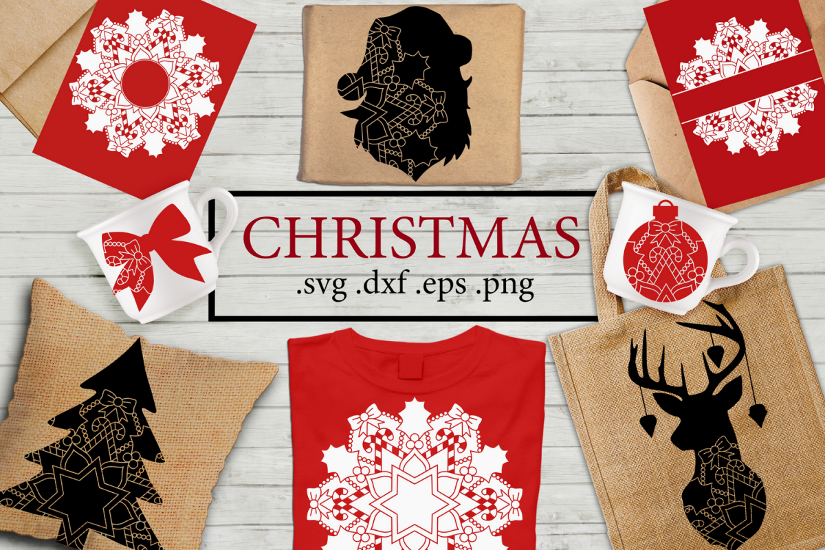 Christmas Bundle svg dxf eps png example image 1