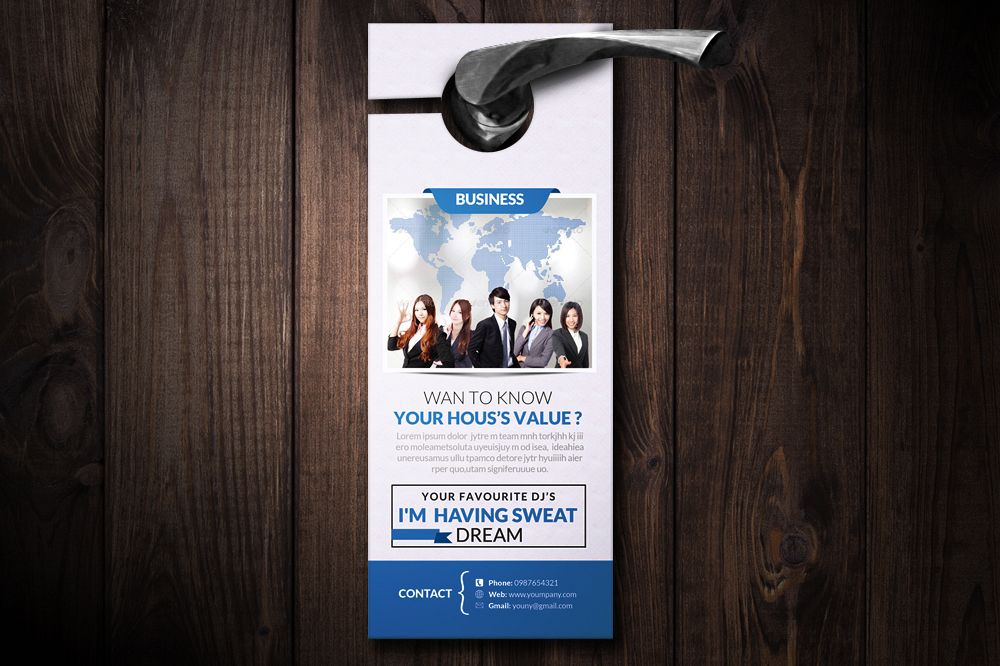 Employment Business Door Hangers example image 1