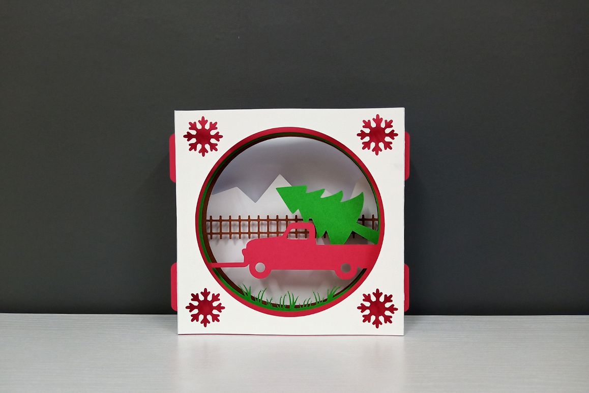 DIY Christmas Card - 3d papercraft example image 1