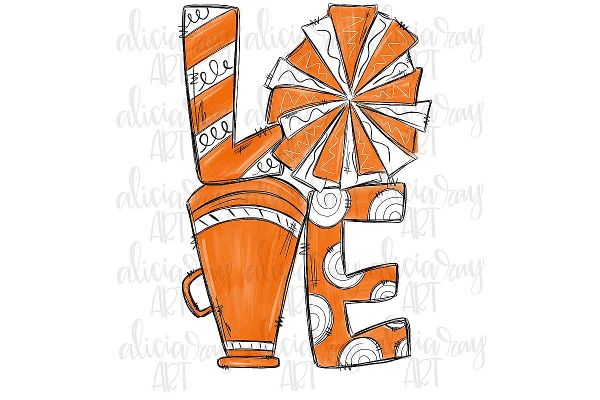 Cheer Love Orange and White example image 1