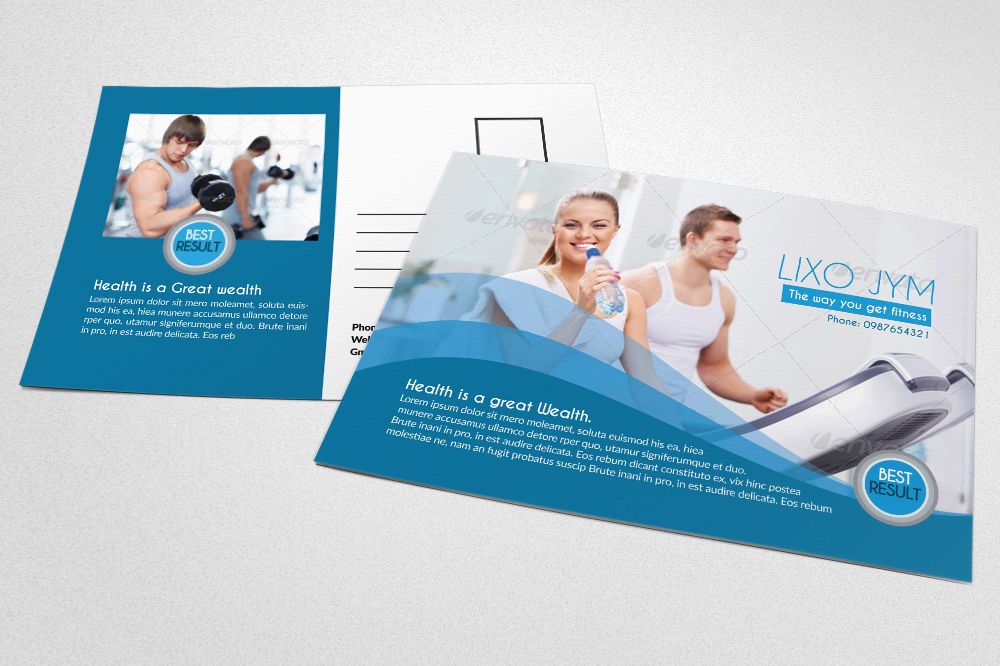 Body Fitness Club Postcard example image 1