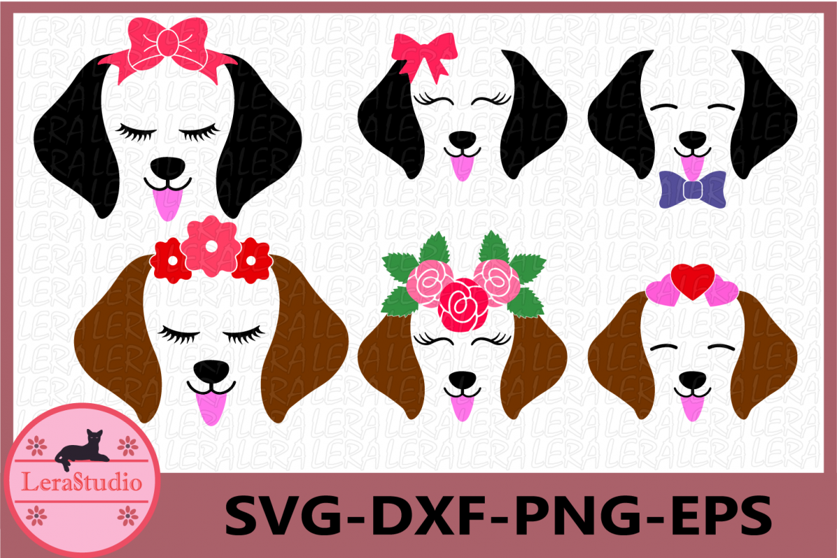 Dog SVG, Puppy Svg, Dog Face Svg, Dog svg, eps, png, dxf example image 1