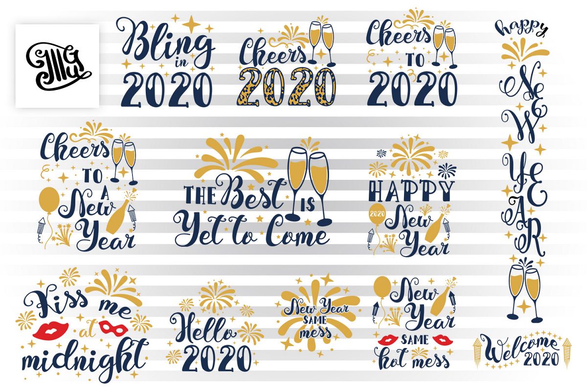 New Year svg bundle example image 1