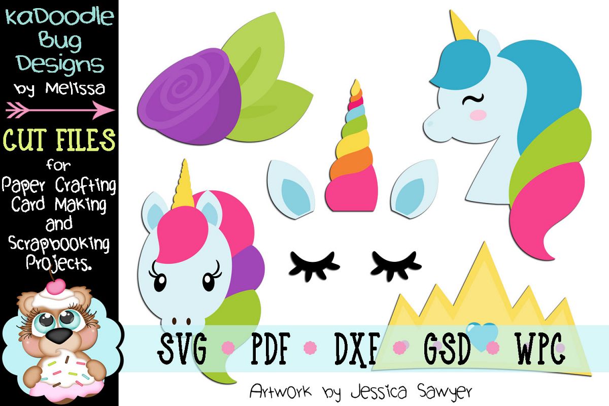 Download Pretty Unicorn Princess Cut File - SVG PDF DXF GSD WPC