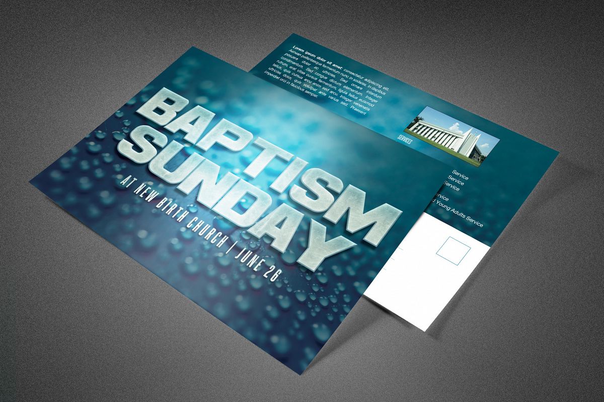 Baptism Sunday Church Postcard example image 1