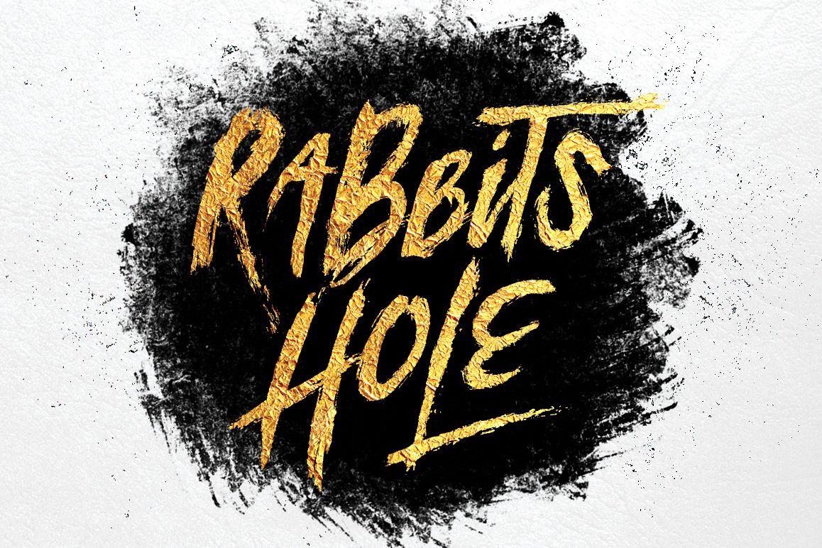 Rabbits Hole Brush Font + Bonus example image 1