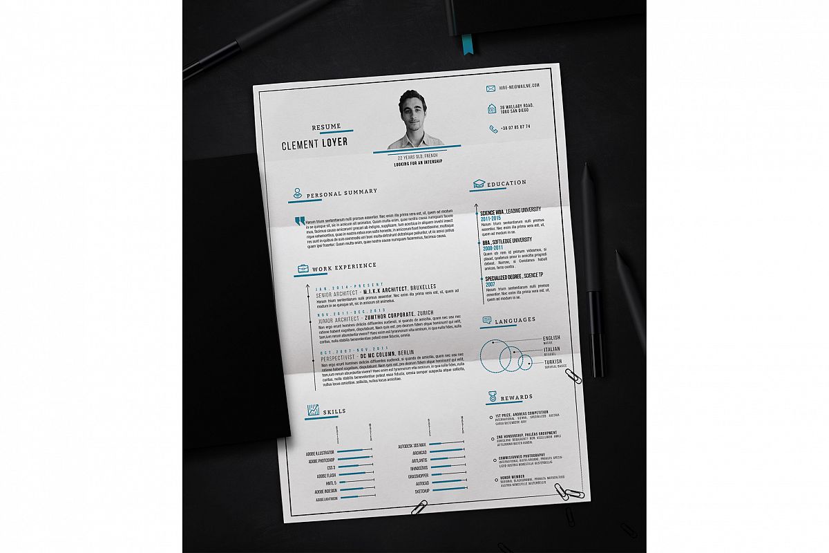 Precise Blue Resume example image 1