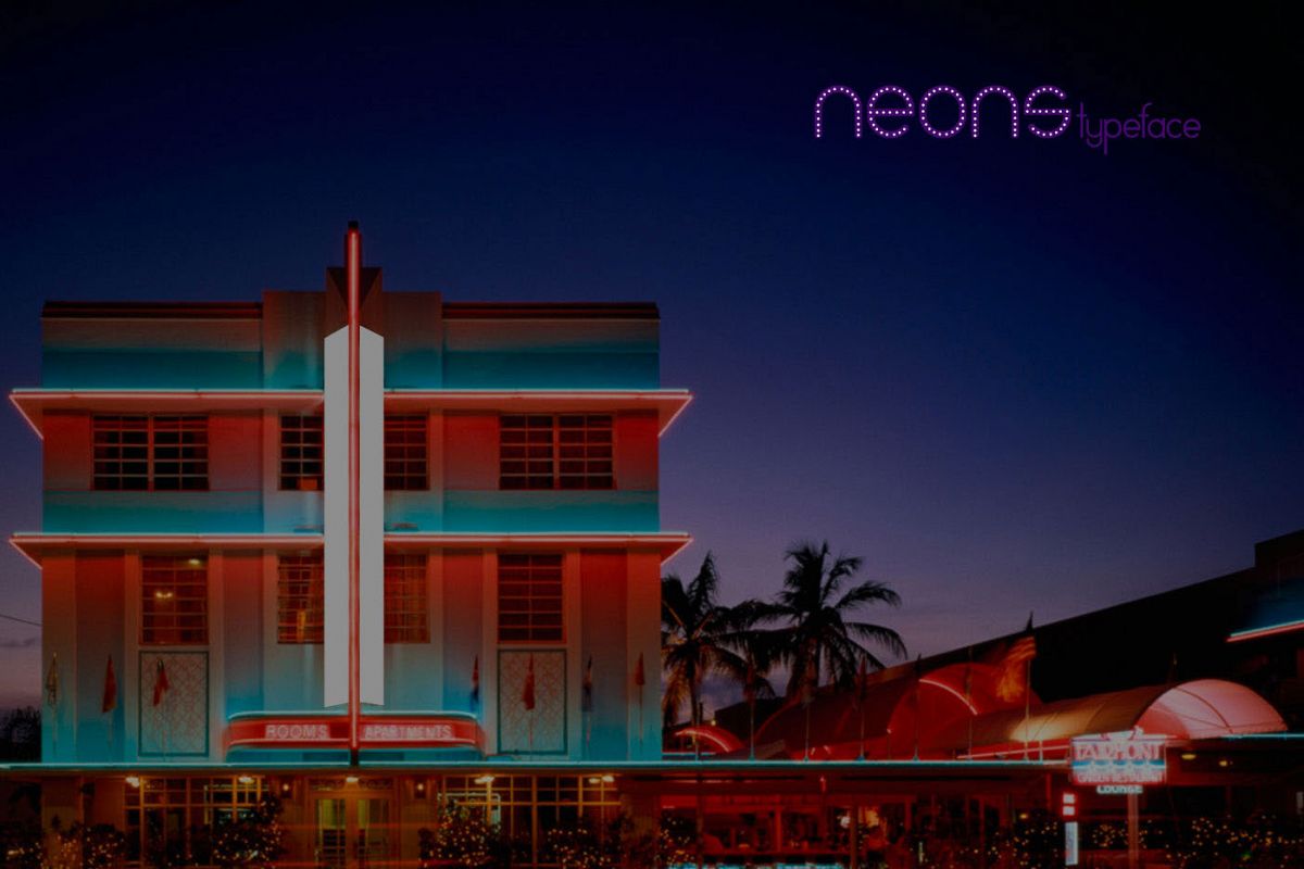Neons display typeface example image 1