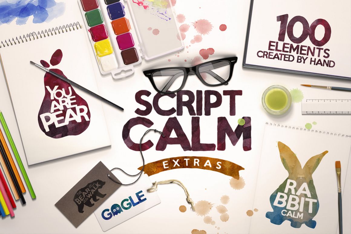 Script Calm 100 Elements Bonus example image 1